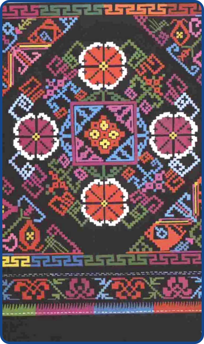 回纹团花图