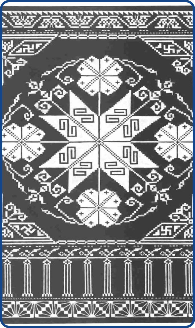 尖菊团花图